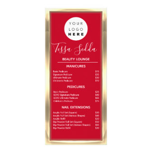 Carte Publicitaire Maquillage à cheveux Manucure Pedicure Gold Prix