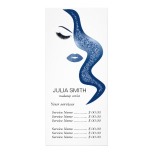 Carte Publicitaire Maquillage avec effet parties scintillant