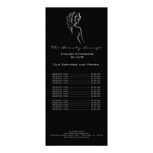 Carte Publicitaire Maquillage Beauté Salon Nom Black Spa Logo Black G