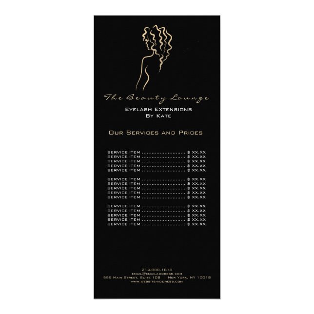 Carte Publicitaire Maquillage Beauté Salon Nom Black Spa Logo Black G (Devant)
