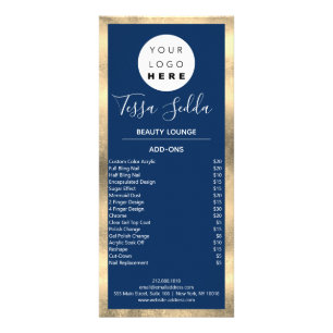 Carte Publicitaire Maquillage cheveux ongles Manicure Pedicure Gold B