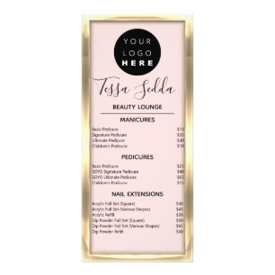 Carte Publicitaire Maquillage cheveux ongles Manucure Pedicure Blush