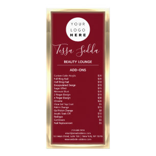 Carte Publicitaire Maquillage des cheveux Manucure des ongles Prix SP