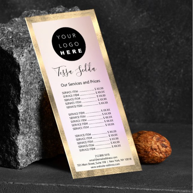 Carte Publicitaire Maquillage des cheveux Soins de la peau Logo Beaut (Créateur téléchargé)