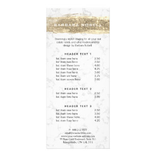 Carte Publicitaire Marbre blanc de peinture de Parties scintillant en
