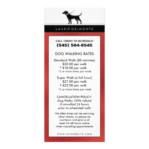 Carte Publicitaire Marche et animal familier de chien reposant la