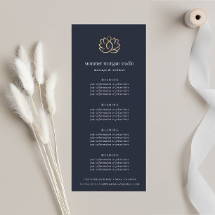 Carte Publicitaire Marine & Gold Lotus   Prix ou services Spas