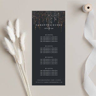 Carte Publicitaire Marquee d'or rose   Tarification ou services