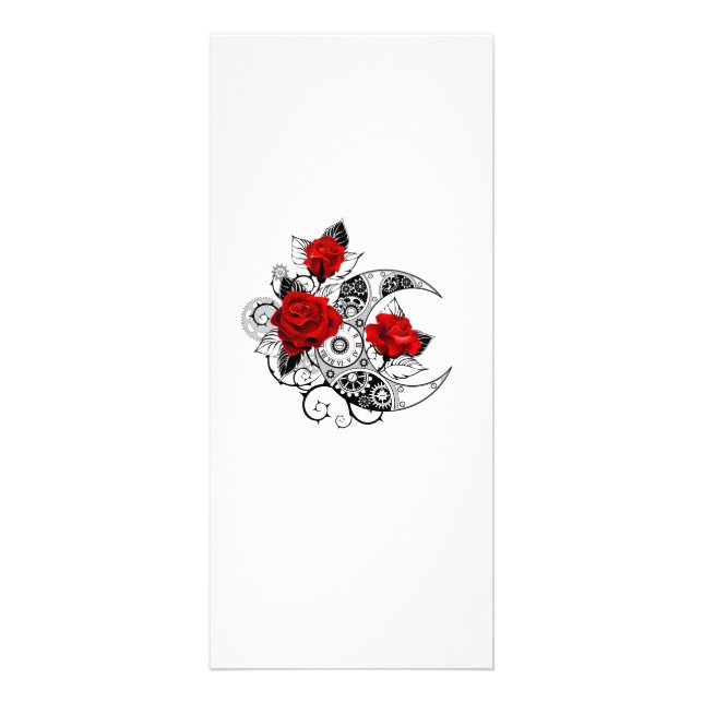 Carte Publicitaire Mechanical Crescent with Red Roses (Devant)