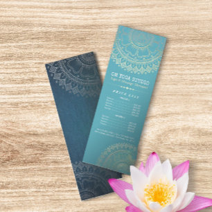 Carte Publicitaire Méditation Yoga Instructeur Gold Mandala Tarifs