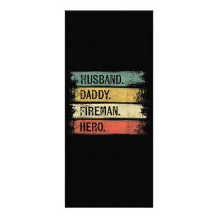 Carte Publicitaire Mens Husband Daddy Fireman Hero Firefighter