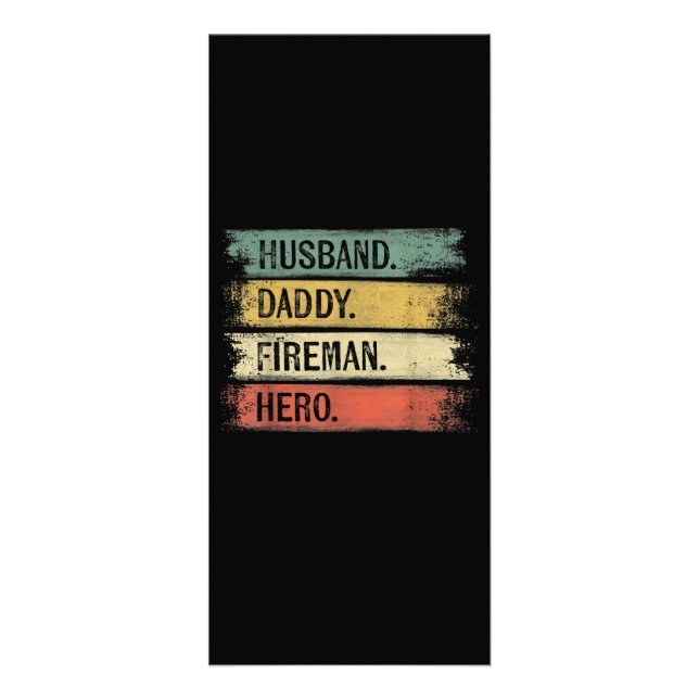 Carte Publicitaire Mens Husband Daddy Fireman Hero Firefighter (Devant)