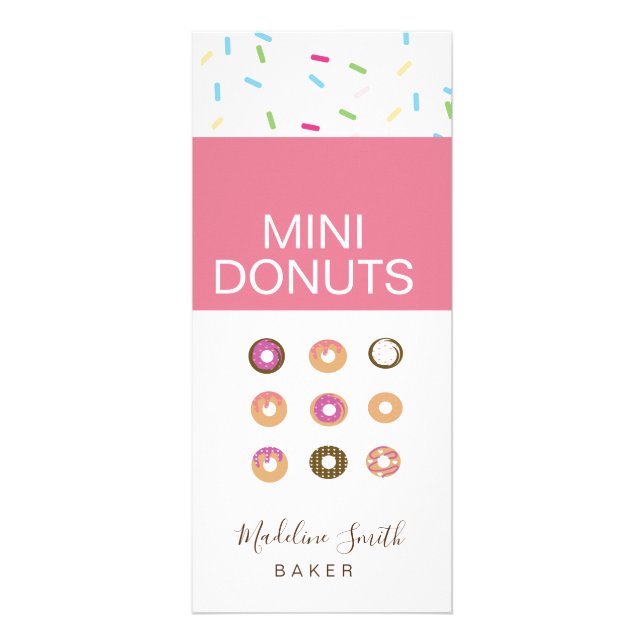 Carte Publicitaire Mini Donuts Baker Boulangerie Maison Friandises (Devant)
