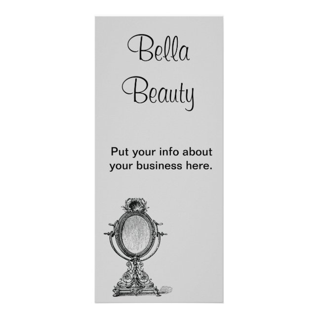 Carte Publicitaire Miroir Vintage (Devant)