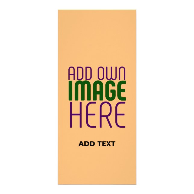 CARTE PUBLICITAIRE MODERNE ÉDITABLE PEACH ORANGE IMAGE MODÈLE TEXTE (Devant)