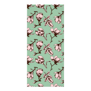 Carte Publicitaire Motif sans couture avec bourgeons floraux des arbr