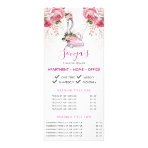 Carte Publicitaire Nettoyage Entreprise Promotionnel aspirateur
