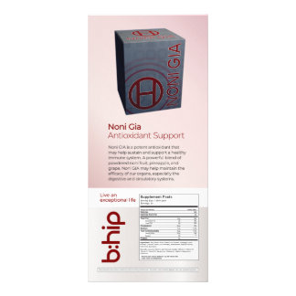 CARTE PUBLICITAIRE NONI GIA