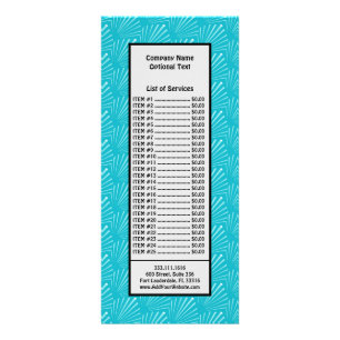 Carte Publicitaire Océan Pastel Bleu Silhouette de Coquillage Lignes