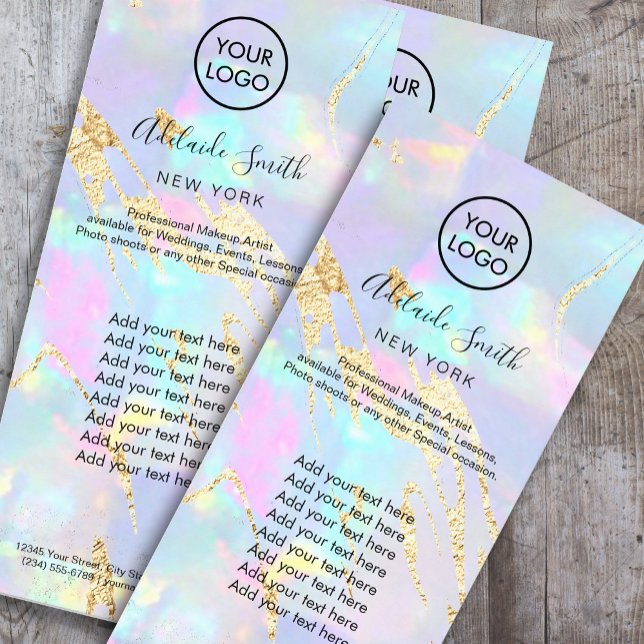 Carte Publicitaire opale fausse iridescente (Créateur téléchargé)