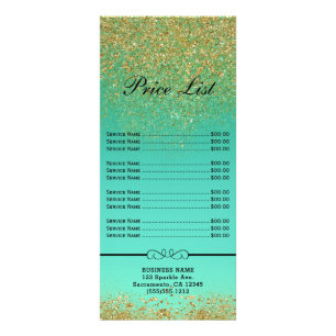 Carte Publicitaire Or Glitter Cascade Té Aqua Prix & Service