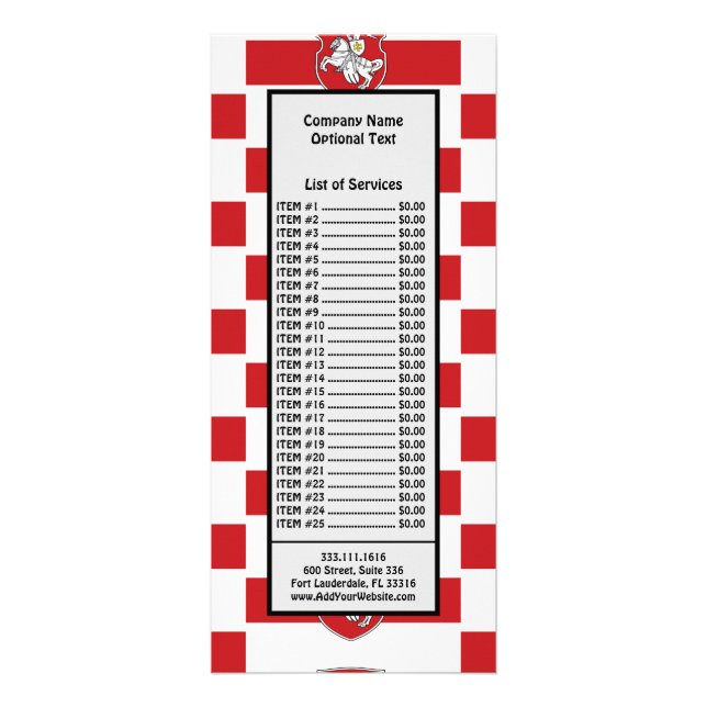 Carte Publicitaire Pagonya Drapeau Biélorussie Cavalier Blanc Biéloru (Devant)