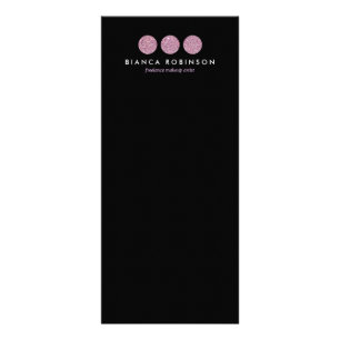 Carte Publicitaire Palette de Parties scintillant rose pour maquilleu