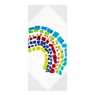 Carte Publicitaire Papier arc en ciel