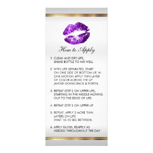 Carte Publicitaire Parties scintillant violet - Instructions 2
