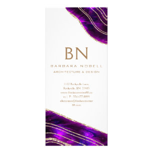 Carte Publicitaire Parties scintillantes pourpres d'or de cristaux