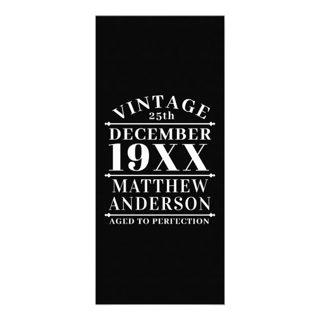 Carte Publicitaire Personnalisé Vintage à la perfection (Devant)