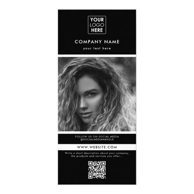 Carte Publicitaire Photo promotionnelle professionnelle Black Busines (Devant)