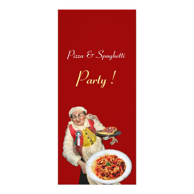 CARTE PUBLICITAIRE PIZZA & SPAGHETTI PARTY CUISINE ITALIENNE, RESTAUR (Devant)