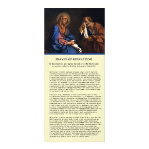 Carte Publicitaire Prière catholique de réparation Très Sainte Trinit