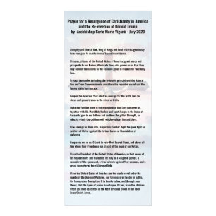 Carte Publicitaire Prière pour le président Trump et les États-Unis -