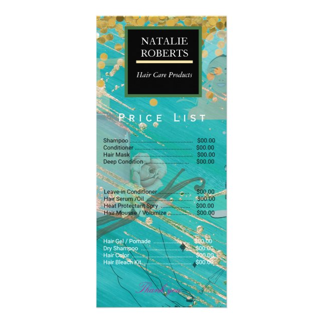 Carte Publicitaire Produits de soins capillaires  (Devant)