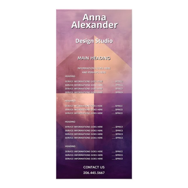 Carte Publicitaire Quadrant Doux | Design Minimaliste (Devant)