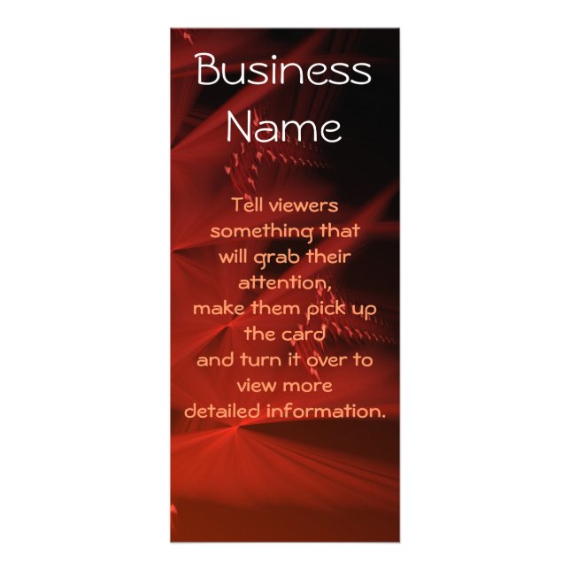 Carte Publicitaire Red Streak - Art Abstrait personnalisé (Devant)