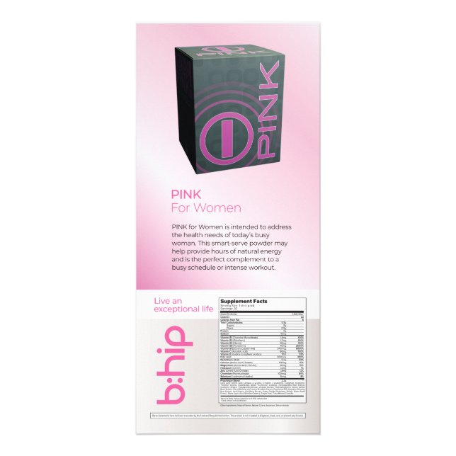 CARTE PUBLICITAIRE ROSE (Devant)