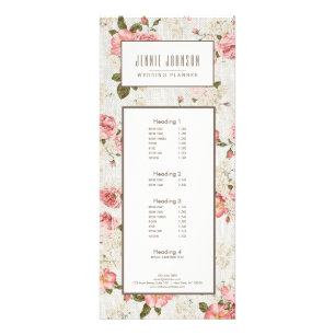 Carte Publicitaire Roses roses Vintages florales