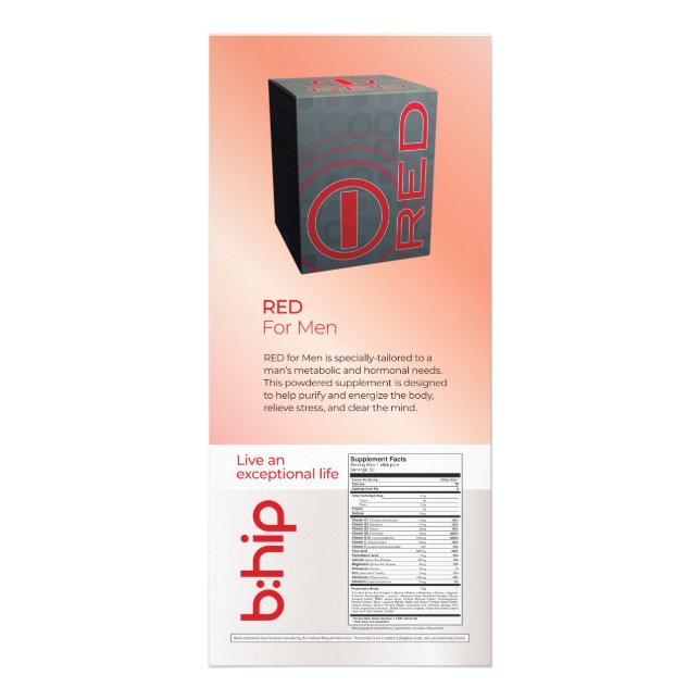 CARTE PUBLICITAIRE ROUGE (Devant)