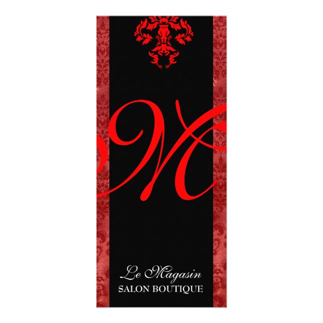 Carte Publicitaire Rouge de monogramme de 311 Marley (Devant)