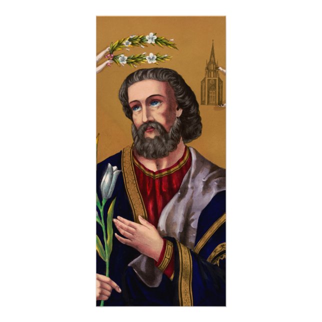 Carte Publicitaire Saint Joseph Guardian de la Sainte Famille (Devant)