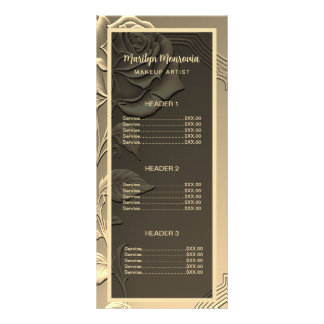 Carte Publicitaire Salon de beauté Gold Rose