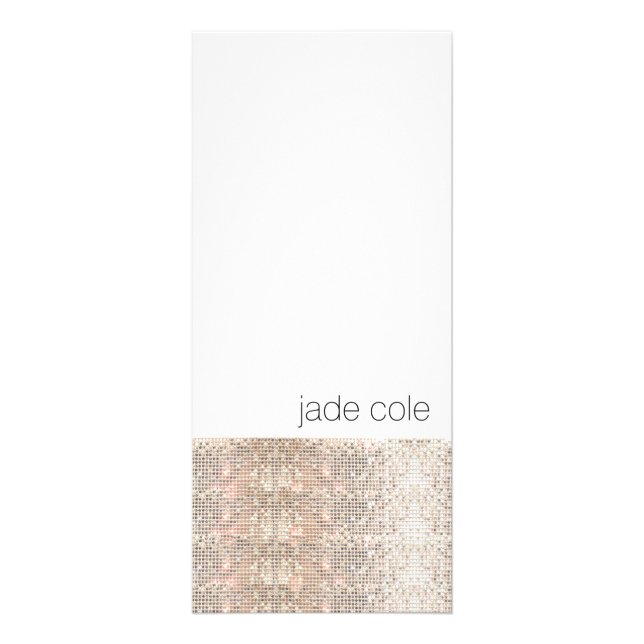 Carte Publicitaire Salon de beauté moderne Silver Sequins (Devant)