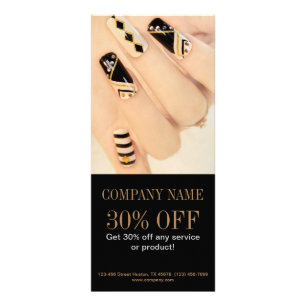 Carte Publicitaire salon élégant de manucure à ongles