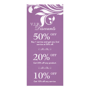 Carte Publicitaire Salon Marketing Cards Elegant Floral White Purple