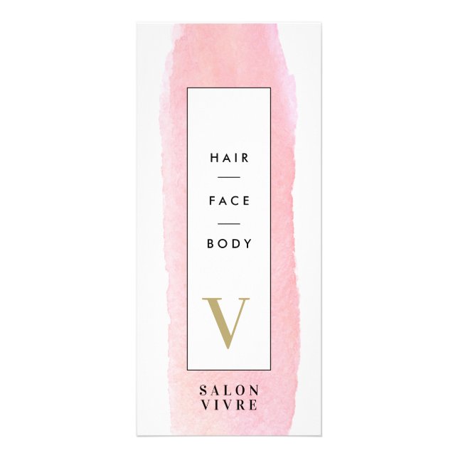 Carte Publicitaire Salon Moderne Services Tarif Aquarelle (Devant)