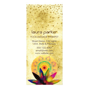 Carte Publicitaire Santé holistique curative d'aquarelle de fleur de