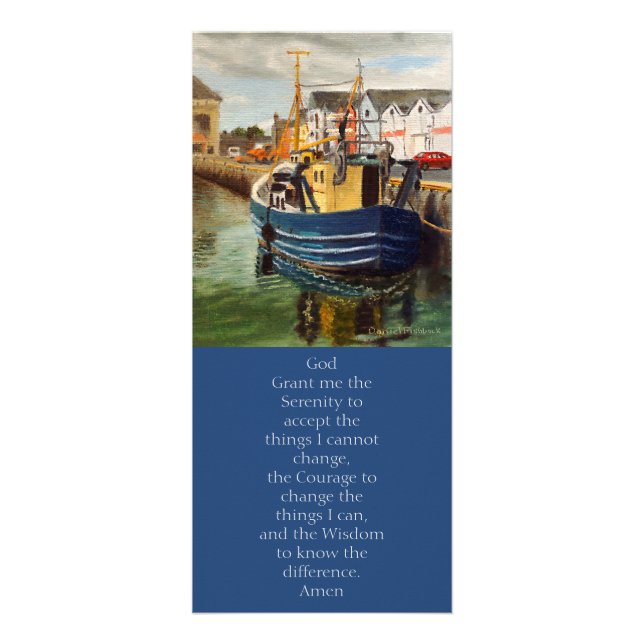 Carte Publicitaire Scenic Boats Serenity Prayer Advertising Card (Devant)